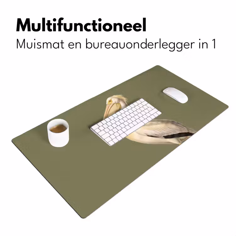 Bureau onderlegger - Pelikaan - Wit - Vogel - Klassiek - Natuur — 7