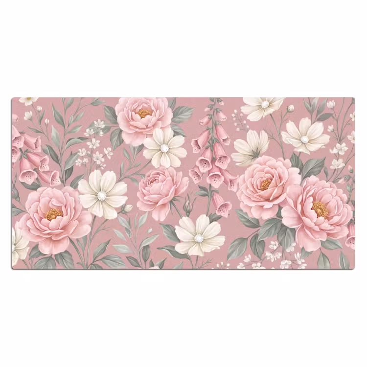 Bureau onderlegger - Pioenrozen - Vingerhoedskruid - Pink — 2