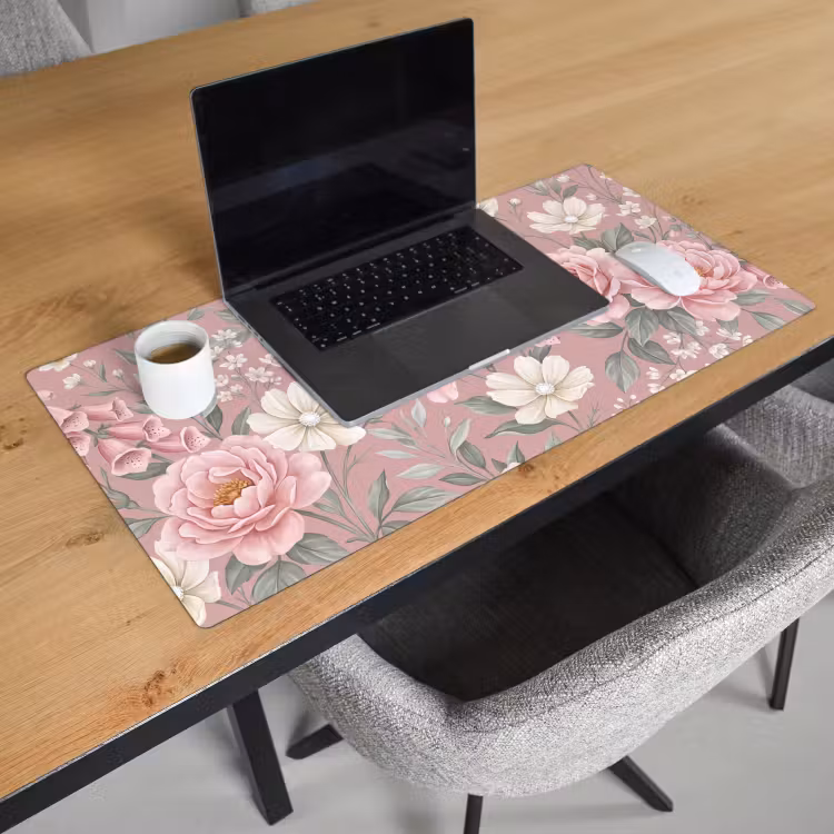 Bureau onderlegger - Pioenrozen - Vingerhoedskruid - Pink — 3
