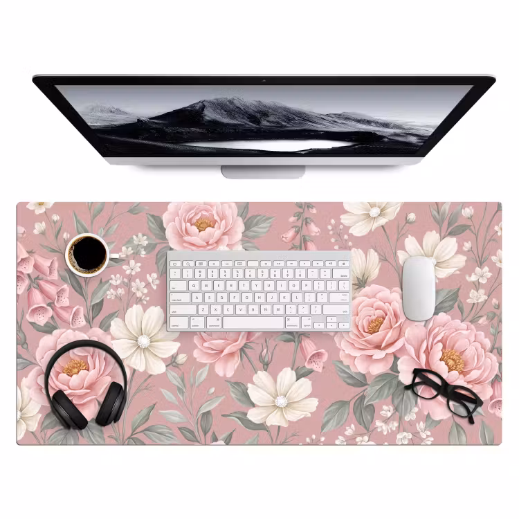 Bureau onderlegger - Pioenrozen - Vingerhoedskruid - Pink — 4