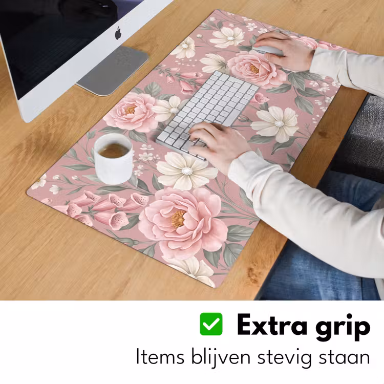 Bureau onderlegger - Pioenrozen - Vingerhoedskruid - Pink — 6
