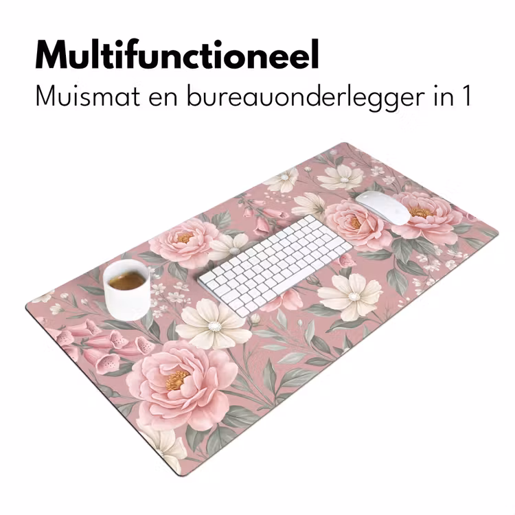 Bureau onderlegger - Pioenrozen - Vingerhoedskruid - Pink — 7