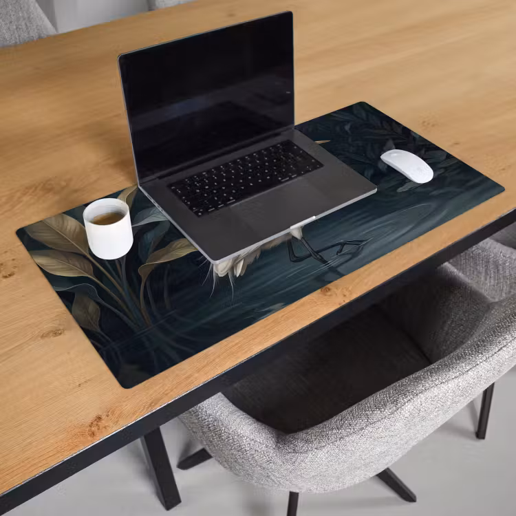 Bureau onderlegger - Reiger - Water - Natuur - Modern - Wit — 3