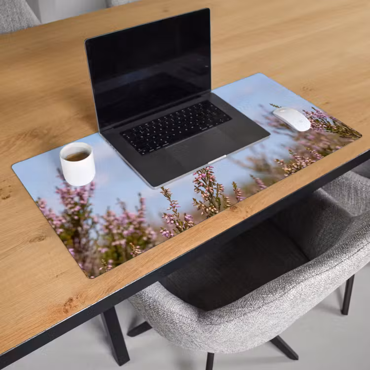 Bureau onderlegger - Roodborsttapuit - Heide - Paars - Natuur - Sfeervol — 3