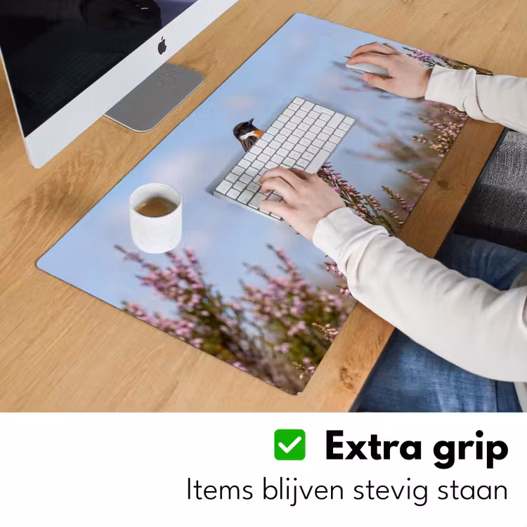 Bureau onderlegger - Roodborsttapuit - Heide - Paars - Natuur - Sfeervol — 6