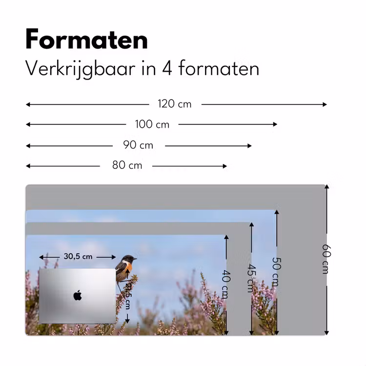 Bureau onderlegger - Roodborsttapuit - Heide - Paars - Natuur - Sfeervol — 8