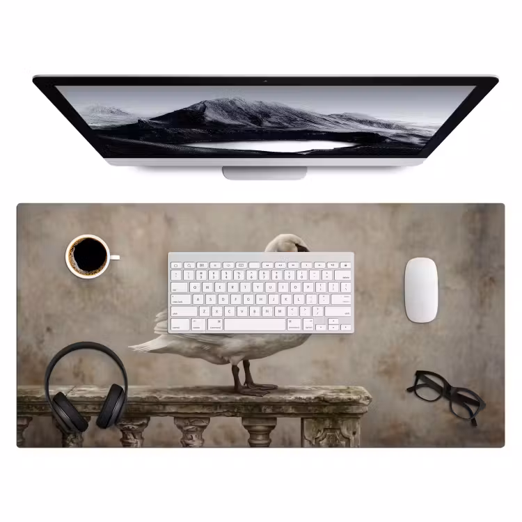 Bureau onderlegger - Zwaan - Elegant - Dieren - Wit — 4
