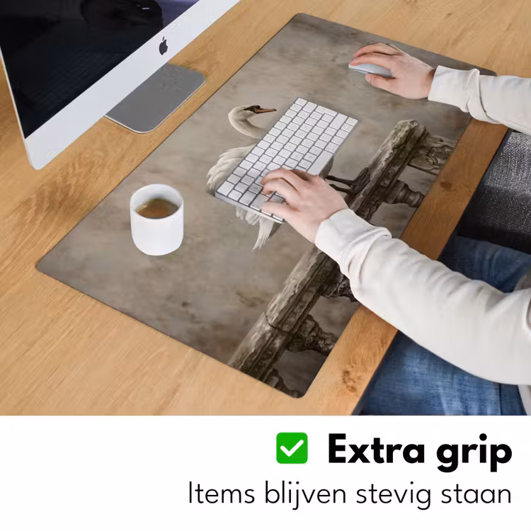 Bureau onderlegger - Zwaan - Elegant - Dieren - Wit — 6