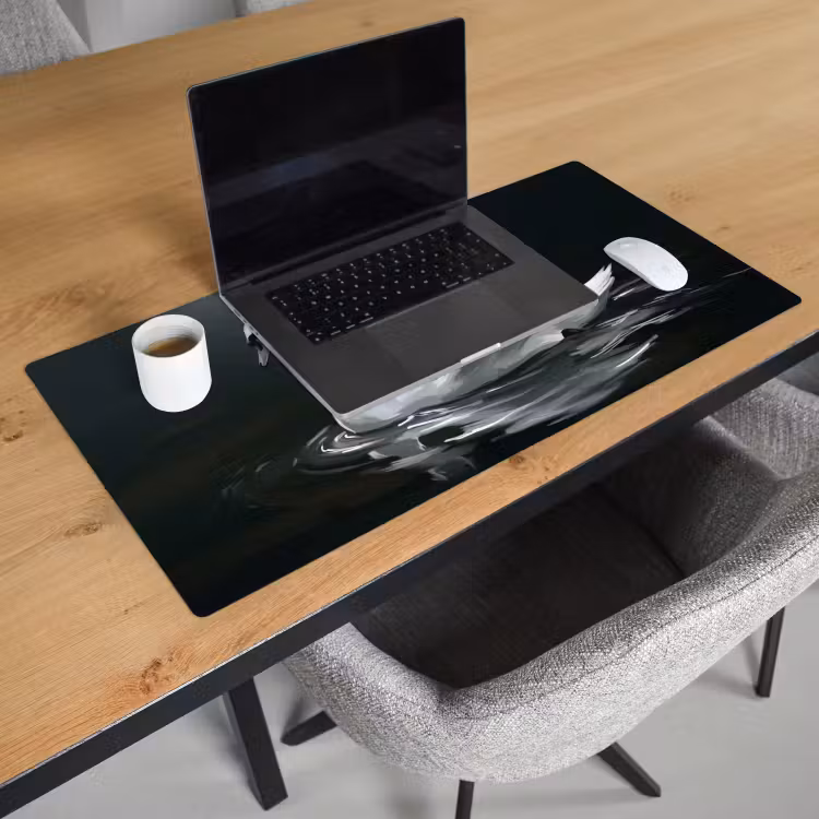 Bureau onderlegger - Zwaan - Water - Natuur - Realistisch - Wit — 3