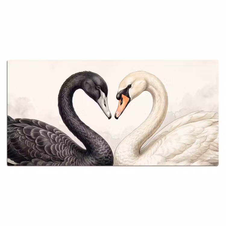 Bureau onderlegger - Zwanen - Hartvorm - Dieren — 2