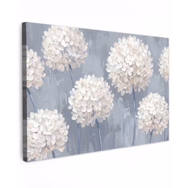 Canvas schilderij - Bloemen - Illustratie - Blauw — 1