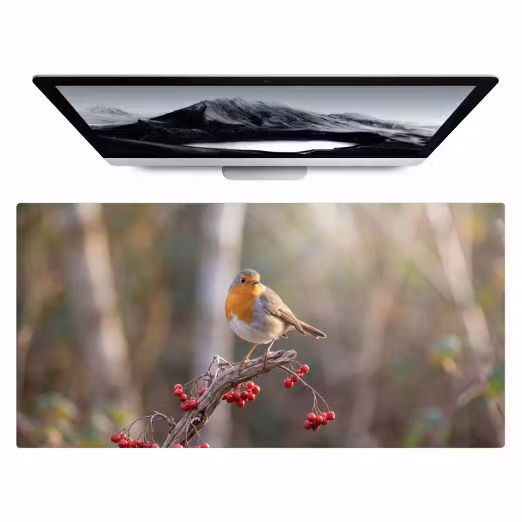 Bureau onderlegger - Roodborst - Tak - Bessen - Natuur — 1