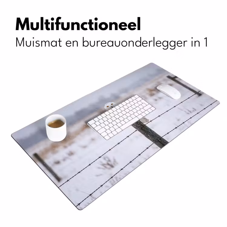 Bureau onderlegger - Sneeuwuil - Hek - Sneeuw - Wit — 7