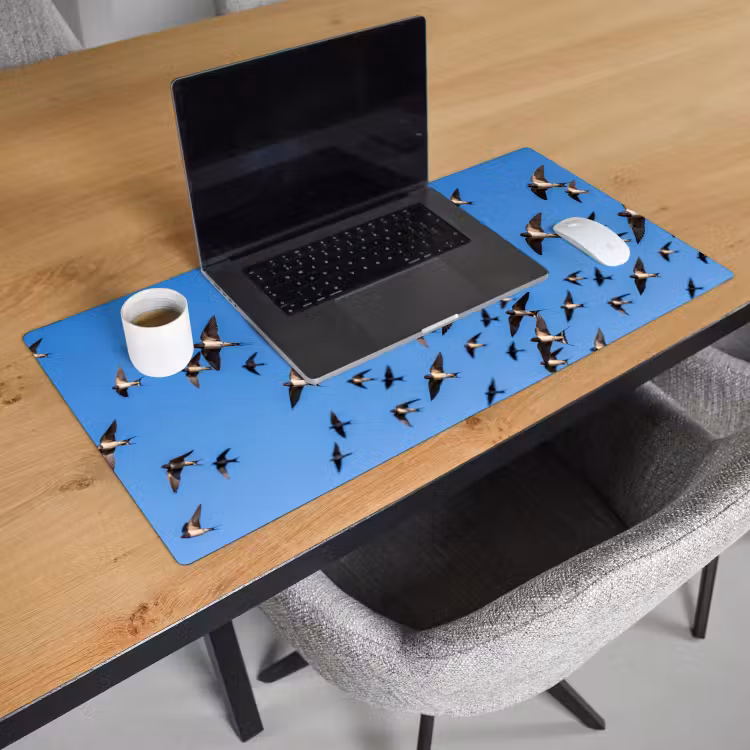 Bureau onderlegger - Zwaluwen - Vliegen - Blauw — 3
