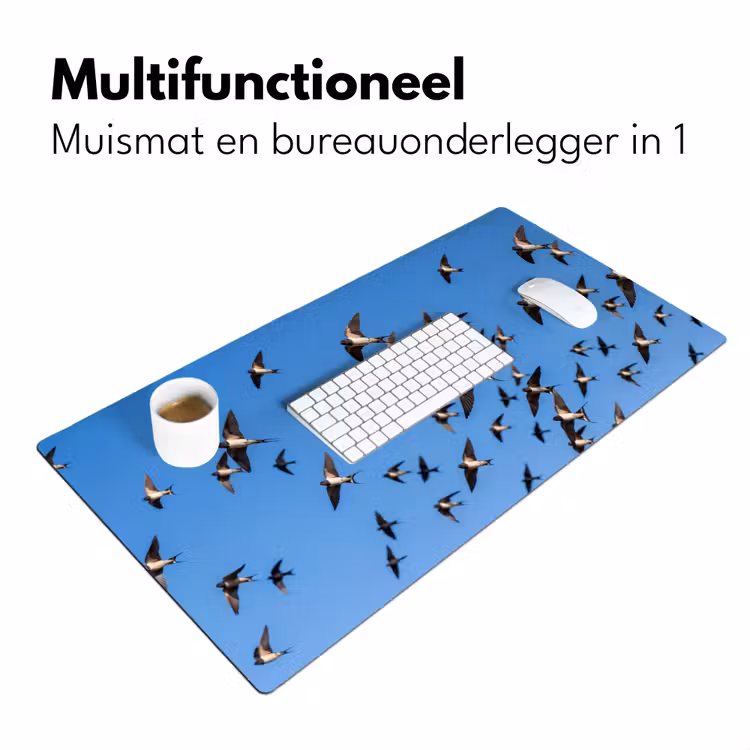 Bureau onderlegger - Zwaluwen - Vliegen - Blauw — 7