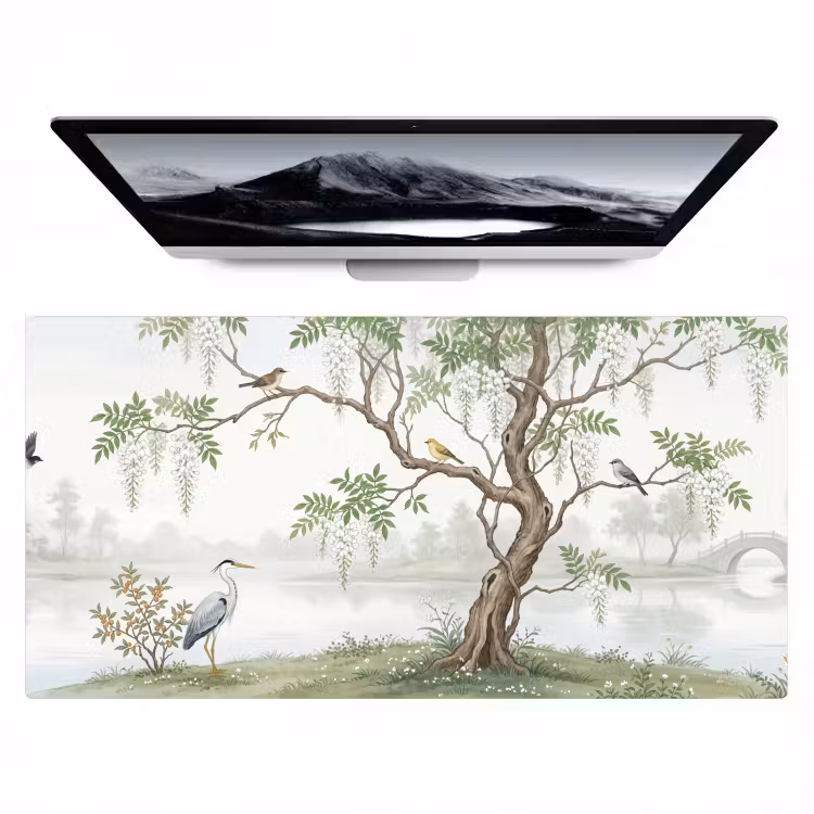 Bureau onderlegger - Reiger - Landschap - Groen — 1