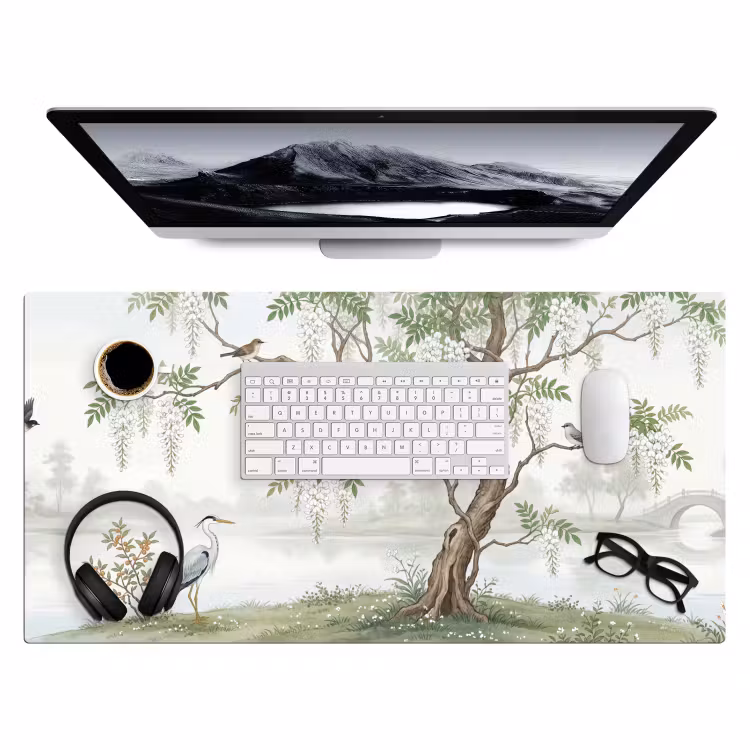 Bureau onderlegger - Reiger - Landschap - Groen — 4