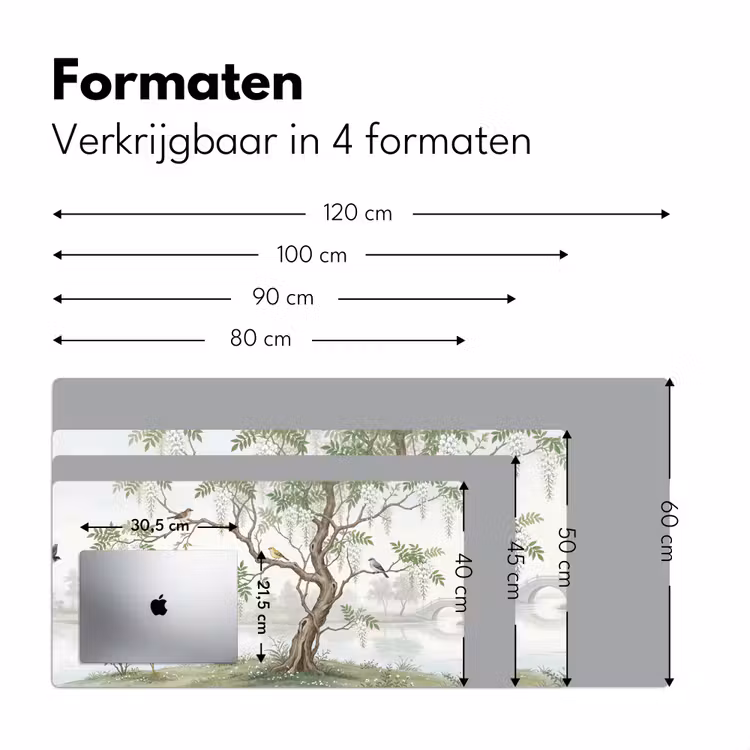 Bureau onderlegger - Reiger - Landschap - Groen — 8