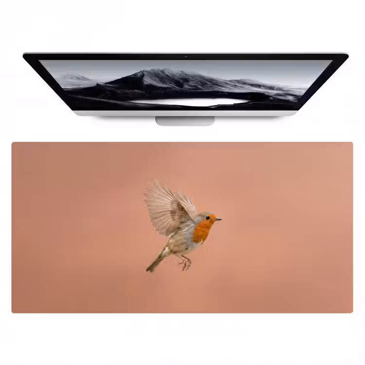 Bureau onderlegger - Roodborst - Natuur - Roze — 1