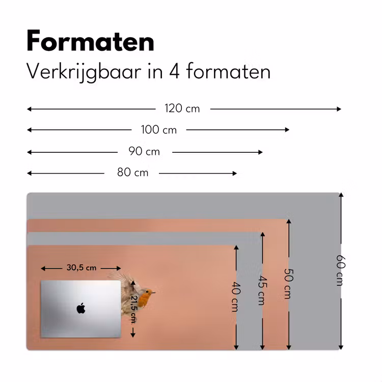 Bureau onderlegger - Roodborst - Natuur - Roze — 8