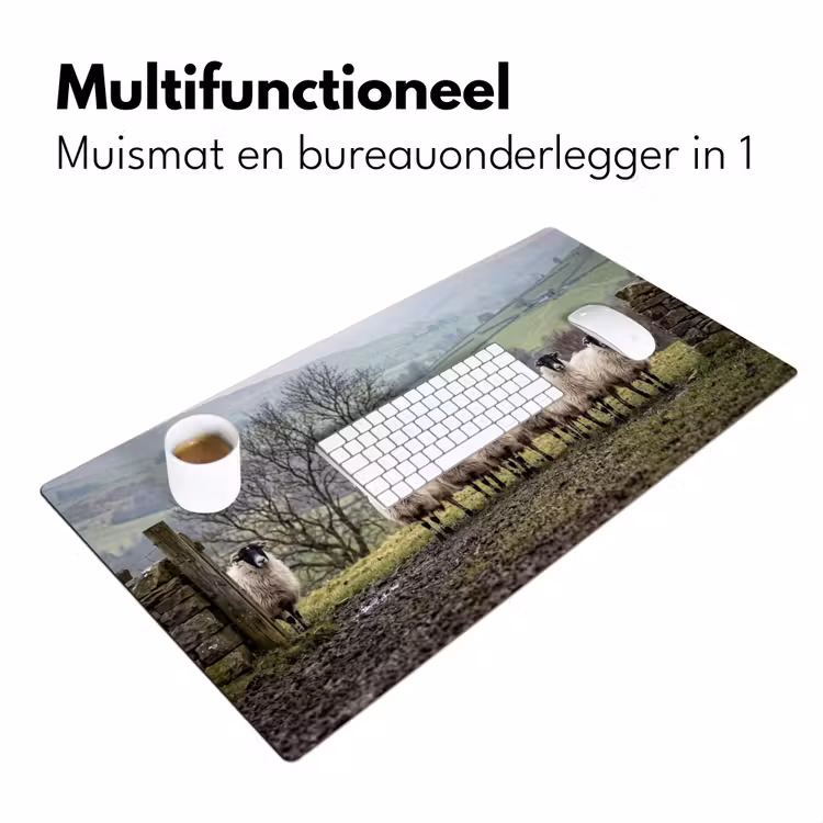 Bureau onderlegger - Schapen - Rij - Weide - Dieren - Platteland — 7