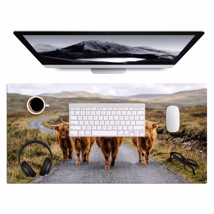 Bureau onderlegger - Schotse Hooglanders - Weg - Landschap - Kudde — 4