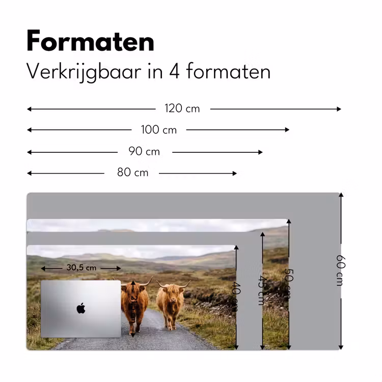 Bureau onderlegger - Schotse Hooglanders - Weg - Landschap - Kudde — 8