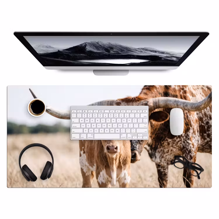 Bureau onderlegger - Texas Longhorn - Kalf - Weide - Dieren — 4