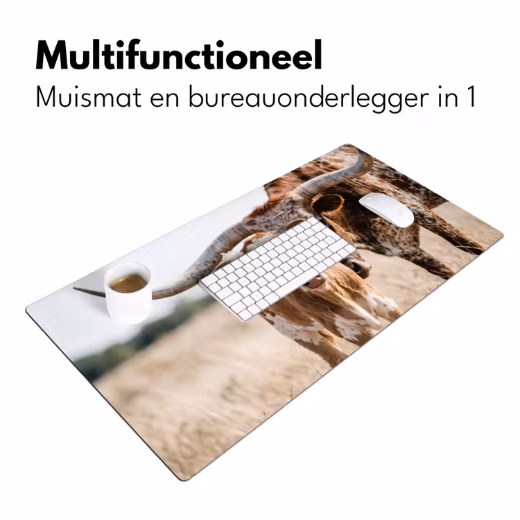 Bureau onderlegger - Texas Longhorn - Kalf - Weide - Dieren — 7
