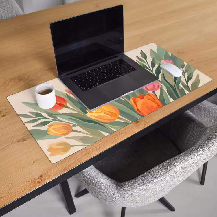 Bureau onderlegger - Tulpen - Abstract - Kleurrijk — 3