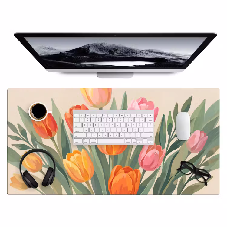 Bureau onderlegger - Tulpen - Abstract - Kleurrijk — 4