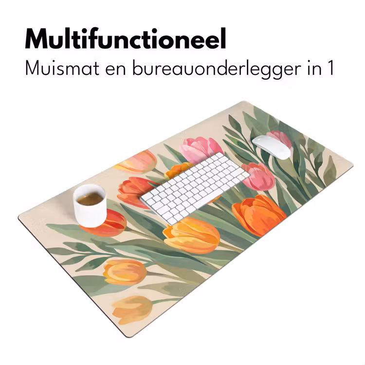 Bureau onderlegger - Tulpen - Abstract - Kleurrijk — 7