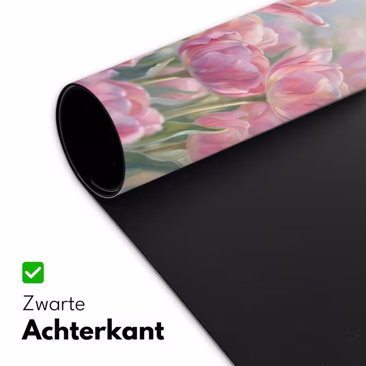 Bureau onderlegger - Tulpen - Veld - Lente - Roze — 5