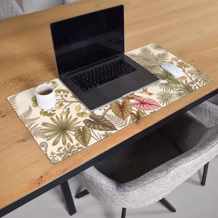 Bureau onderlegger - Vogels - Tropisch - Botanisch - Roze — 3
