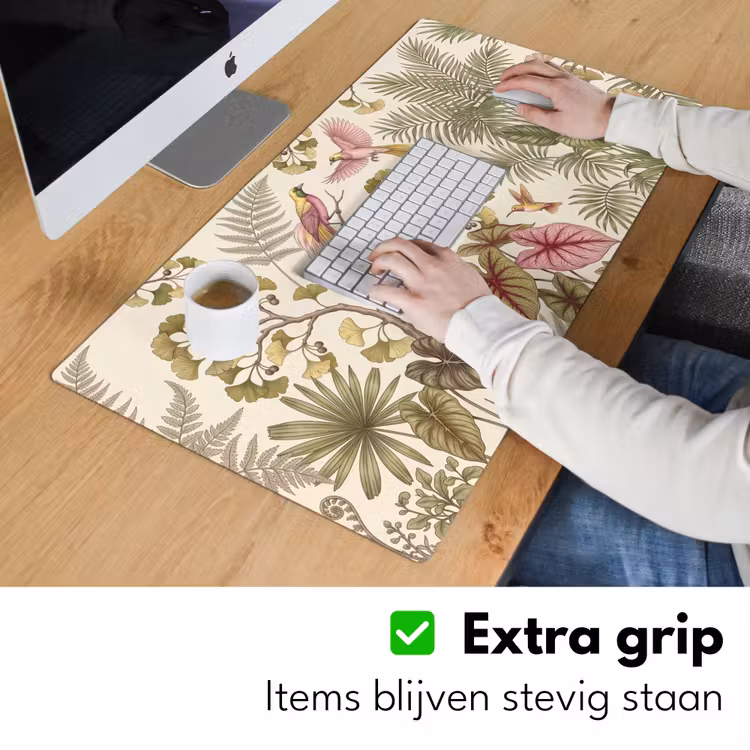 Bureau onderlegger - Vogels - Tropisch - Botanisch - Roze — 6