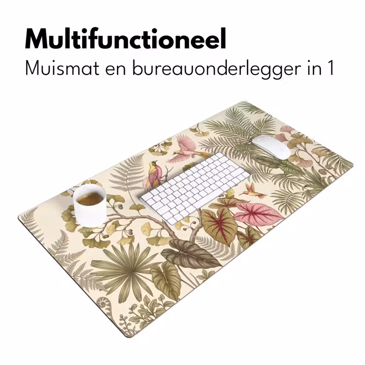 Bureau onderlegger - Vogels - Tropisch - Botanisch - Roze — 7