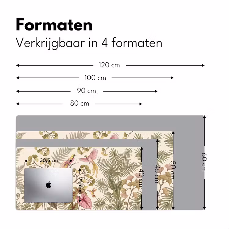 Bureau onderlegger - Vogels - Tropisch - Botanisch - Roze — 8