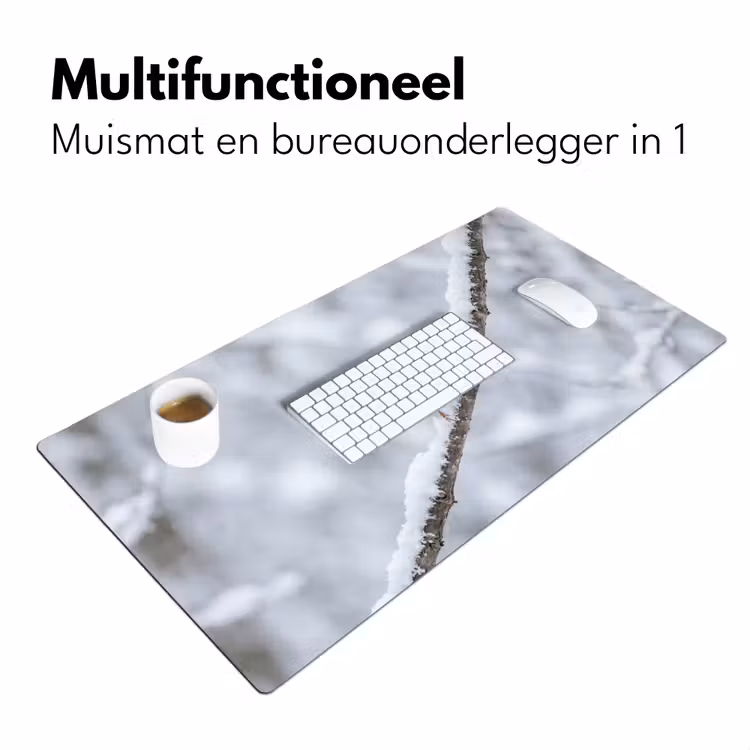 Bureau onderlegger - Vogeltje - Sneeuw - Tak - Winter - Zacht — 7