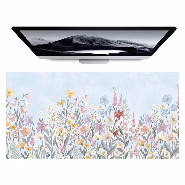 Bureau onderlegger - Weidebloemen - Illustratie - Kleurrijk — 1