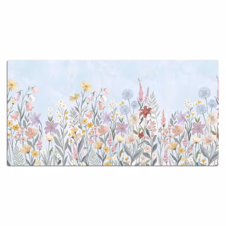Bureau onderlegger - Weidebloemen - Illustratie - Kleurrijk — 2