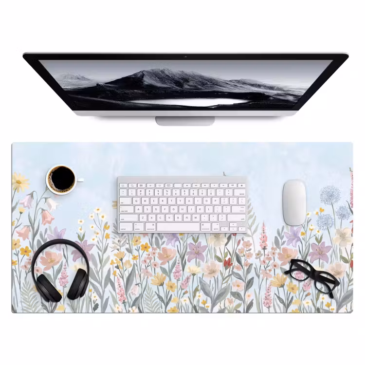 Bureau onderlegger - Weidebloemen - Illustratie - Kleurrijk — 4