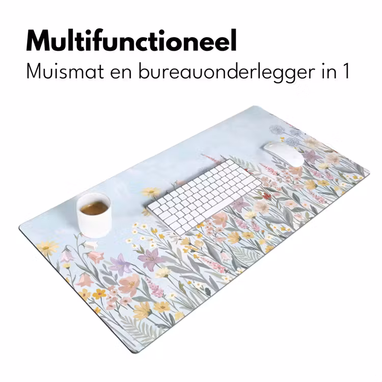 Bureau onderlegger - Weidebloemen - Illustratie - Kleurrijk — 7