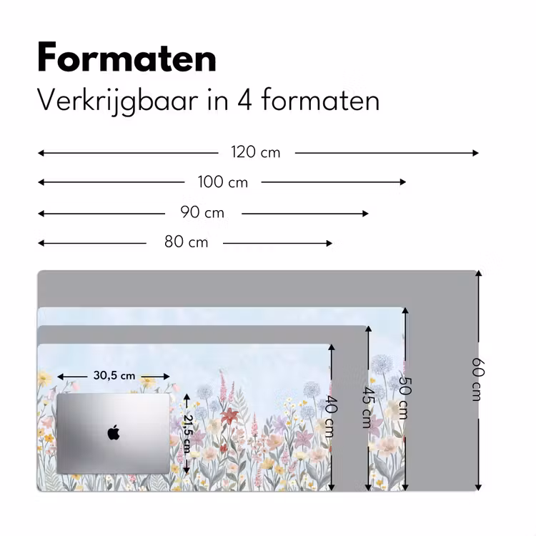 Bureau onderlegger - Weidebloemen - Illustratie - Kleurrijk — 8