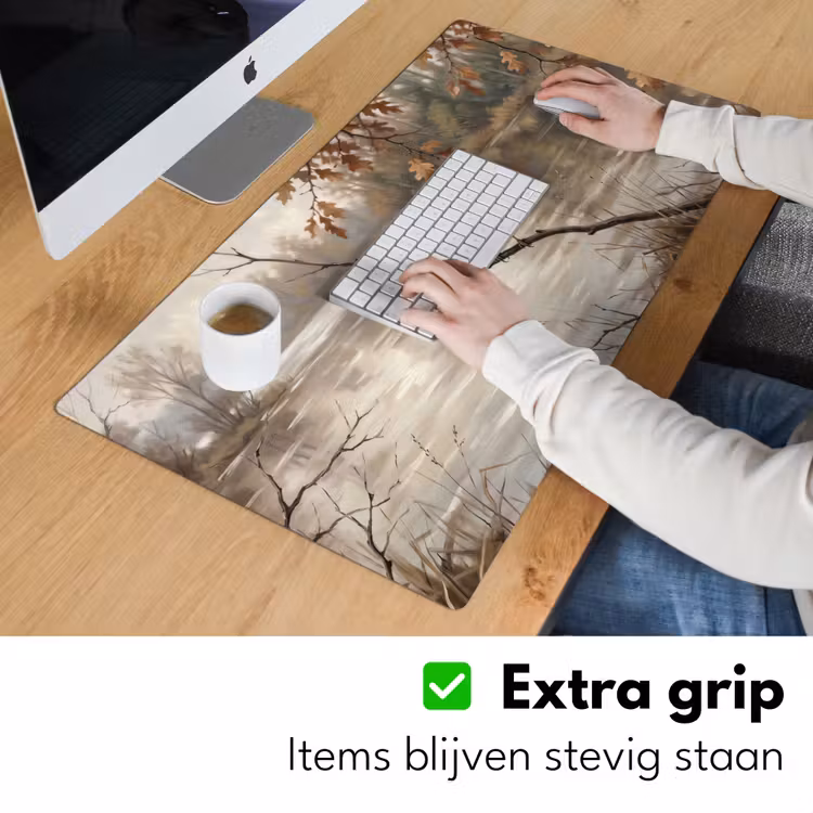 Bureau onderlegger - Winterkoninkje - Tak - Rivier - Natuur - Sfeervol — 6