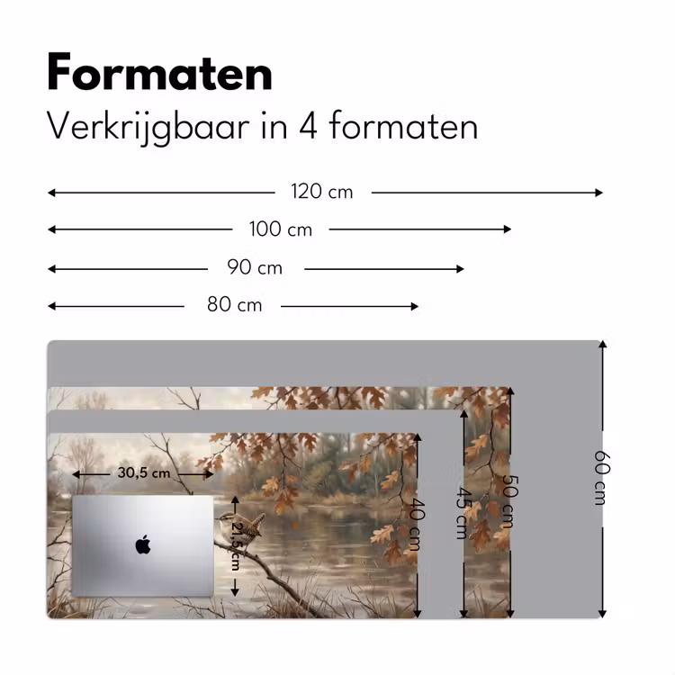 Bureau onderlegger - Winterkoninkje - Tak - Rivier - Natuur - Sfeervol — 8