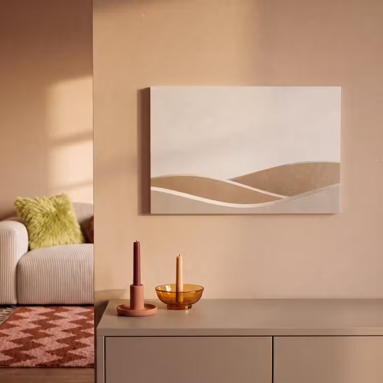 Canvas schilderij - Abstract - Golven - Modern - Beige — 2