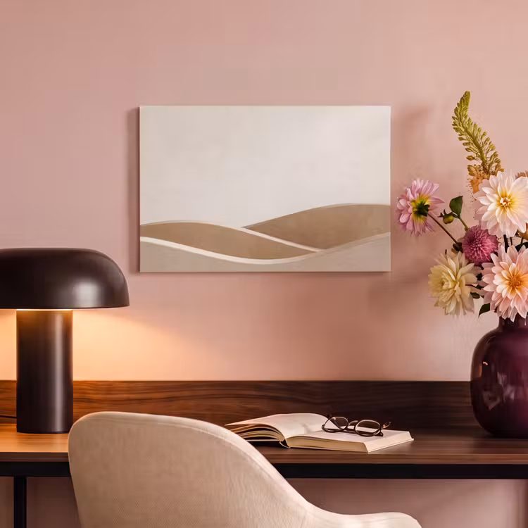 Canvas schilderij - Abstract - Golven - Modern - Beige — 4
