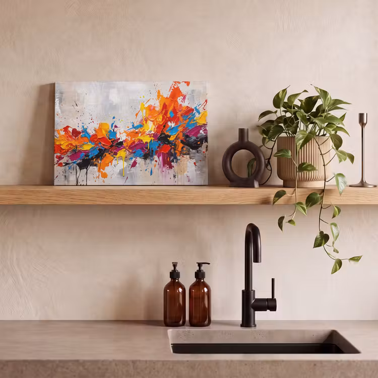 Canvas schilderij - Abstract - Schilderij - Kleurrijk - Dynamisch — 3