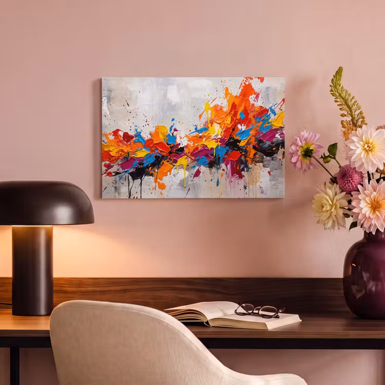 Canvas schilderij - Abstract - Schilderij - Kleurrijk - Dynamisch — 4