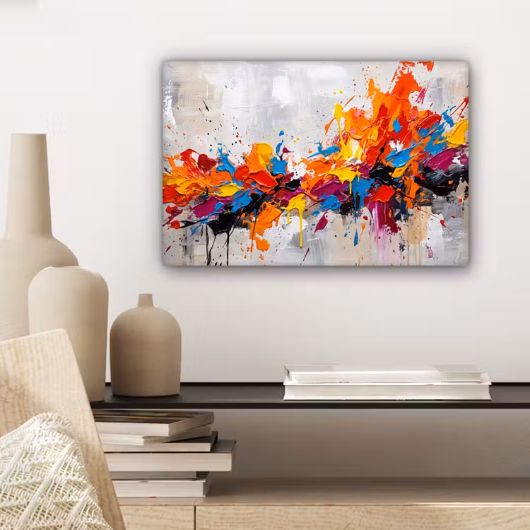 Canvas schilderij - Abstract - Schilderij - Kleurrijk - Dynamisch — 5